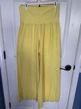 Hard Tail Wide Leg Jumpsuit Pants in Soft Yellow
